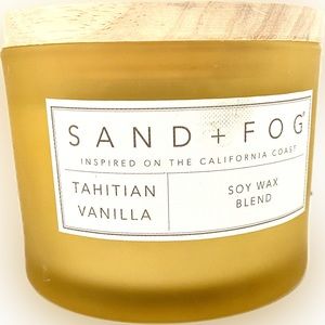 SAND + FOG  12oz TAHITIAN VANILLA Scented 2 WICK SOY CANDLE NEW